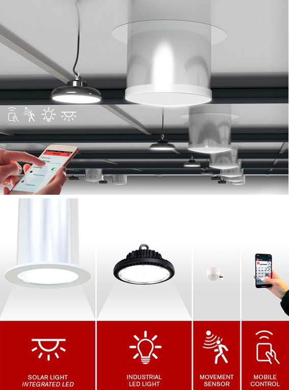 sistema uranus, tubo solar+led